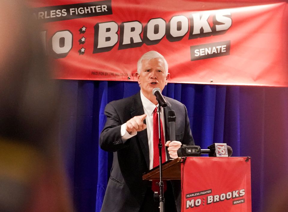 U.S. Republican Senate hopeful Brooks pledges to ‘fire’ McConnell