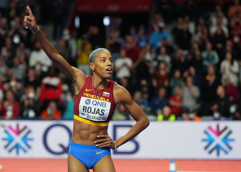 Venezuela’s Rojas sets triple jump world record