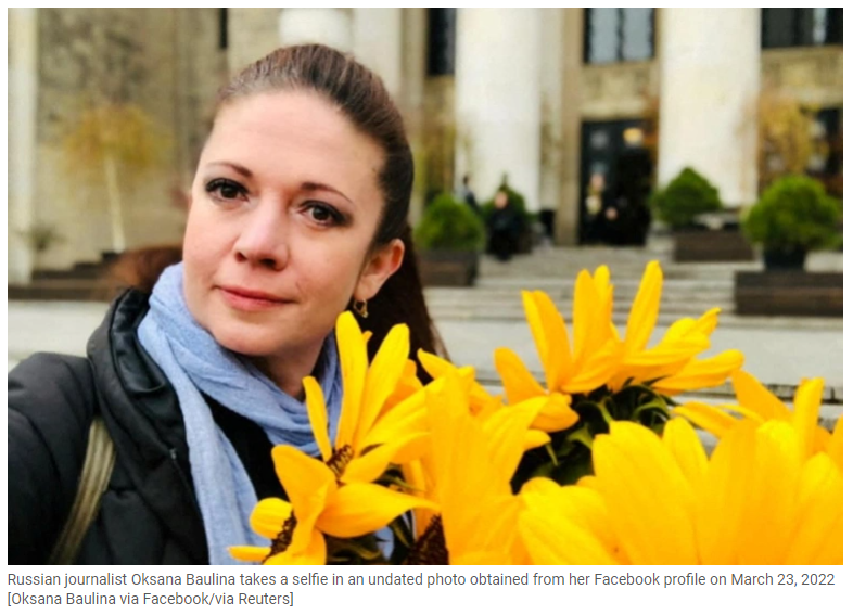 Russian journalist Oksana Baulina killed in Ukraine shelling