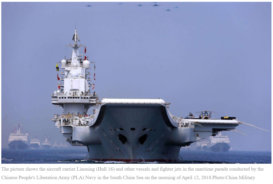 Chinese military aircraft carrier sails through Taiwan days after Usa warning