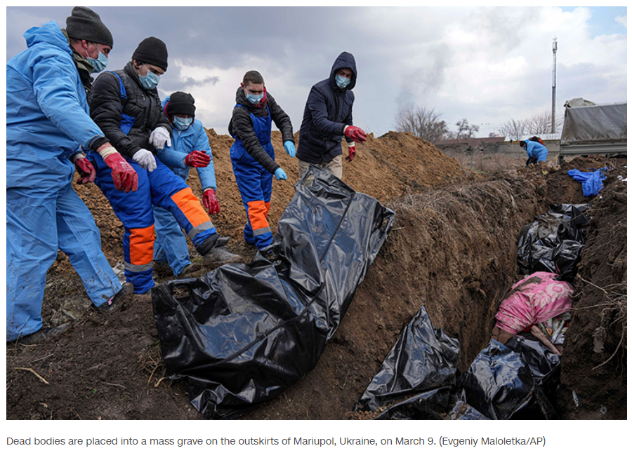 Ukraine: Bodies buried in mass grave as Mariupol endures unrelenting Russian assault