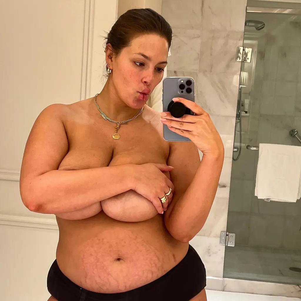 Ashley Graham proudly shows off stretch marks three months after twins’ birth