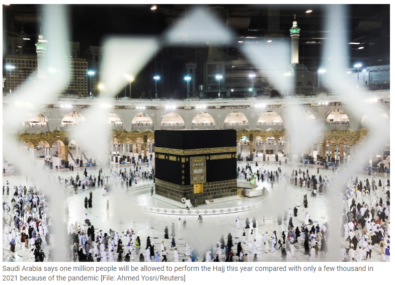 Saudi Arabia sets limit of 1m Hajj pilgrims this year