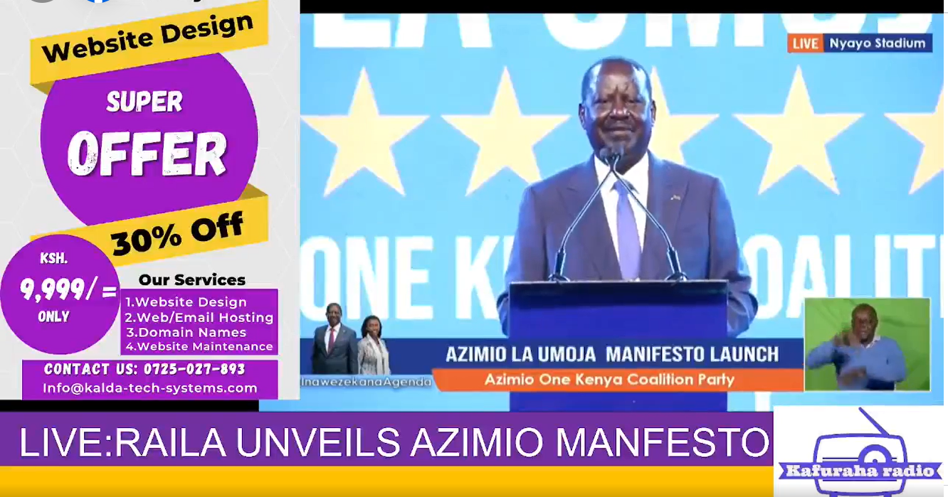Raila Odinga’s 10-Point Manifesto