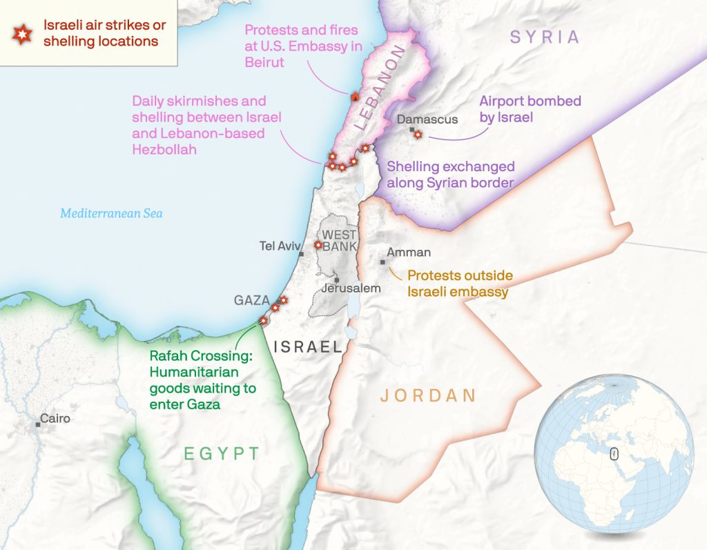 How the Israel-Hamas war is affecting neighboring countries