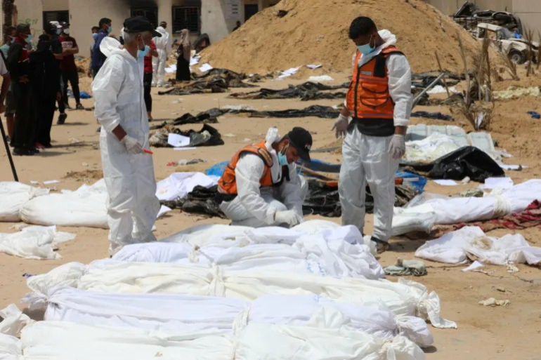 Israel’s war on Gaza live: UN says ‘preserve evidence’ of Gaza mass graves.