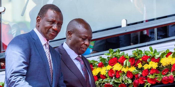 President William Ruto with Deputy President Rigathi Gachagua